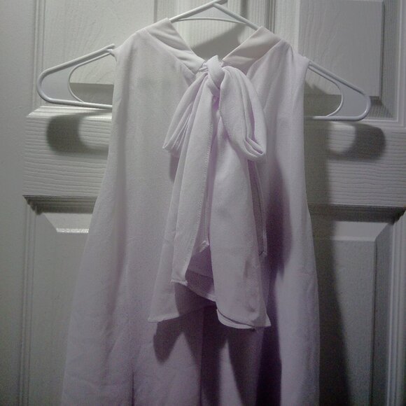 White Robbie Bee mock neck, tie back trapeze dress - Size 8 - Picture 2 of 4